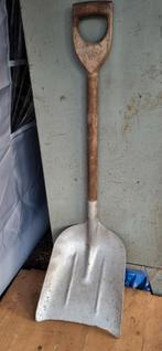 Mooie oude ballastschop schop aluminium met houten handvat, Tuin en Terras, Hand-tuingereedschap, Ophalen, Gebruikt, Schop