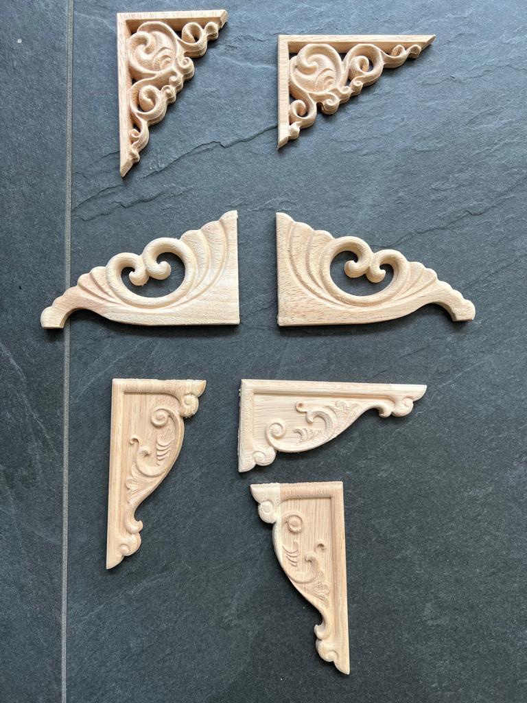 Houtsnijwerk ornament applique console brocante snijwerk, Huis en Inrichting, Woonaccessoires | Overige, Nieuw, Ophalen of Verzenden