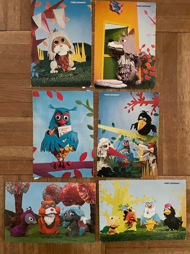 Fabeltjeskrant Ansichtkaarten Set, Ophalen of Verzenden, 1960 tot 1980, Gelopen