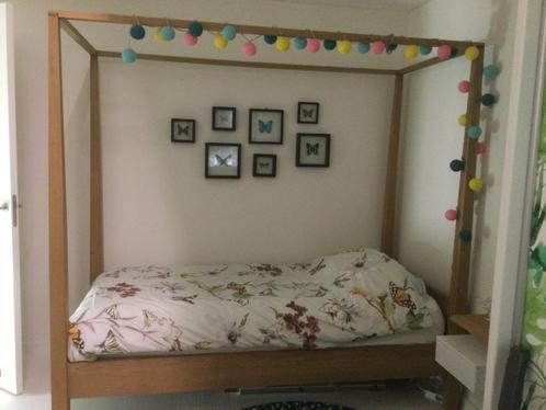 Eiken hemelbed (Flamant Cape Cod) eenpersoons, Huis en Inrichting, Slaapkamer | Bedden, Zo goed als nieuw, Eenpersoons, 90 cm