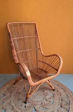 Vintage design rotan fauteuil, H. Mulder Noordwolde 119, Gebruikt, Ophalen of Verzenden