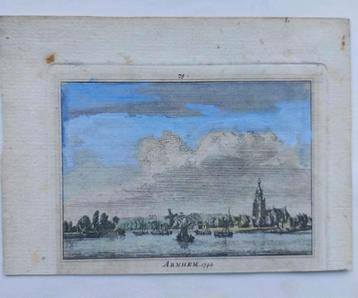 78 / Stad Arnhem Gekleurde gravure van H. Spilman 18e eeuw beschikbaar voor biedingen