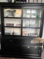 Buffetkast zwart, Ophalen, Met deur(en), 150 tot 200 cm, Eikenhout