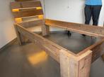 Steigerhouten bedombouw, incl Auping spiraalbodem, matras, Huis en Inrichting, Slaapkamer | Bedden, Ophalen, 90 cm, Eenpersoons