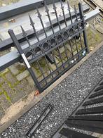 Zwarte Sierpoort 1,20m breed, max 100cm hoog, Met poort, Gebruikt, Ophalen of Verzenden, Sierhekwerk
