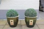 LEUKE BLOEMPOTTEN VOOR BUITEN !!, Steen, Tuin, Rond, Zo goed als nieuw