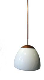 Art Deco schoollamp - Opaline - Handgemaakt - Jaren 20 / 30, Ophalen of Verzenden