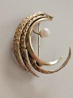 Prachtige double goud broche met parelmoer, Sieraden, Tassen en Uiterlijk, Broches, Ophalen of Verzenden, Zo goed als nieuw, Goud