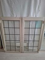 Te koop leuke brocante glas in loodramen, Doe-het-zelf en Verbouw, Glas en Ramen, Ophalen, Minder dan 80 cm, 120 tot 160 cm