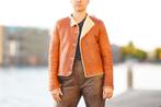 Vintage Jil Sander lammy / shearling jas – cognac, Overige kleuren, Ophalen of Verzenden, Zo goed als nieuw, Jil Sander
