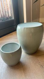 bloempotten mintgroen, Ophalen, Overige kleuren, Aardewerk of Porselein, Zo goed als nieuw