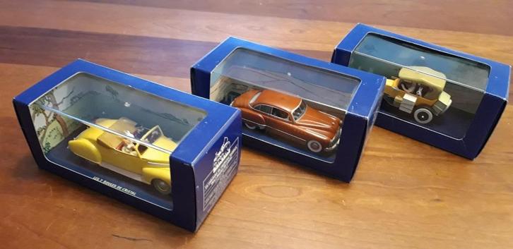 3 auto modellen Kuifje, Verzamelen, Stripfiguren, Zo goed als nieuw, Beeldje of Figuurtje, Kuifje, Ophalen of Verzenden