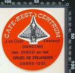 Sticker: Cafe Restaurant Het Centrum - Zeeland, Verzamelen, Stickers, Ophalen of Verzenden, Zo goed als nieuw, Bedrijf of Vereniging