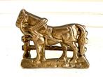 Vintage koperen servethouder brievenhouder paard in wei, Antiek en Kunst, Ophalen