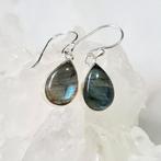 Labradoriet S925 zilveren druppel oorhangers, Sieraden, Tassen en Uiterlijk, Oorbellen, Hangers, Verzenden, Nieuw, Met edelsteen