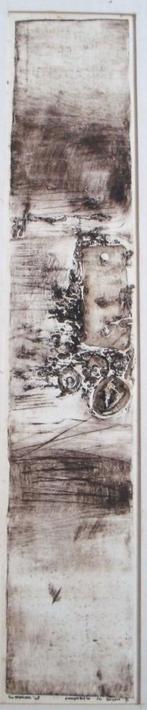 Ton Vroman (1948) -  Compositie in bruin - preegets - '90, Ophalen of Verzenden