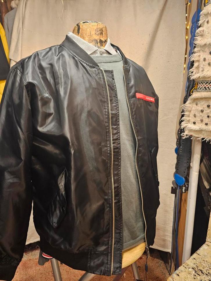 Zwarte Bomberjack XXL - Italiaans Fabricaat, Kleding | Heren, Jassen | Winter, Nieuw, Overige maten, Zwart, Ophalen of Verzenden