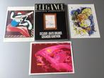 4 gesigneerde zeefdrukken van ELEGANCE-actie in 1987, Ophalen of Verzenden