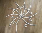 Vintage design kleerhangers wit kunststof 9x, Ophalen of Verzenden, Gebruikt, Kunststof, Overige typen