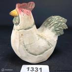 Online Veiling: Houten handbeschilderde kip, Antiek en Kunst