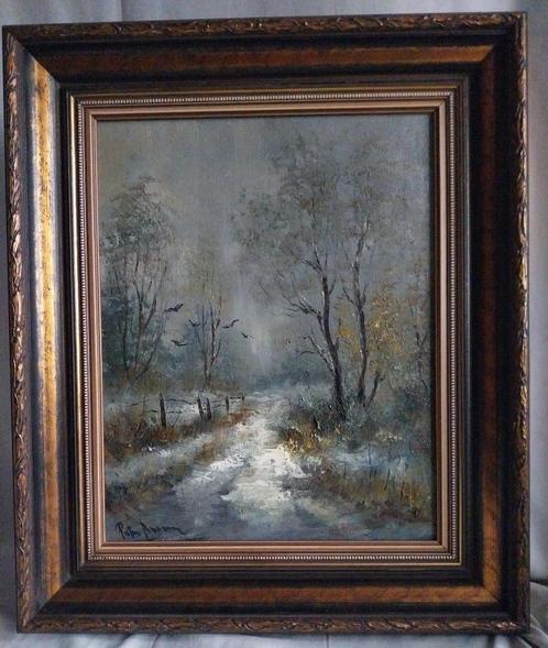 Peter Brouwer (1935-2010) - De eerste sneeuw - 1980, Antiek en Kunst, Kunst | Schilderijen | Klassiek, Ophalen