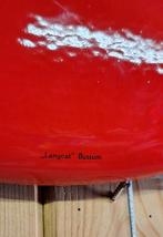 Grote emaille Hollandse Coca Cola button van Langcat Bussum., Reclamebord, Gebruikt, ., Ophalen of Verzenden