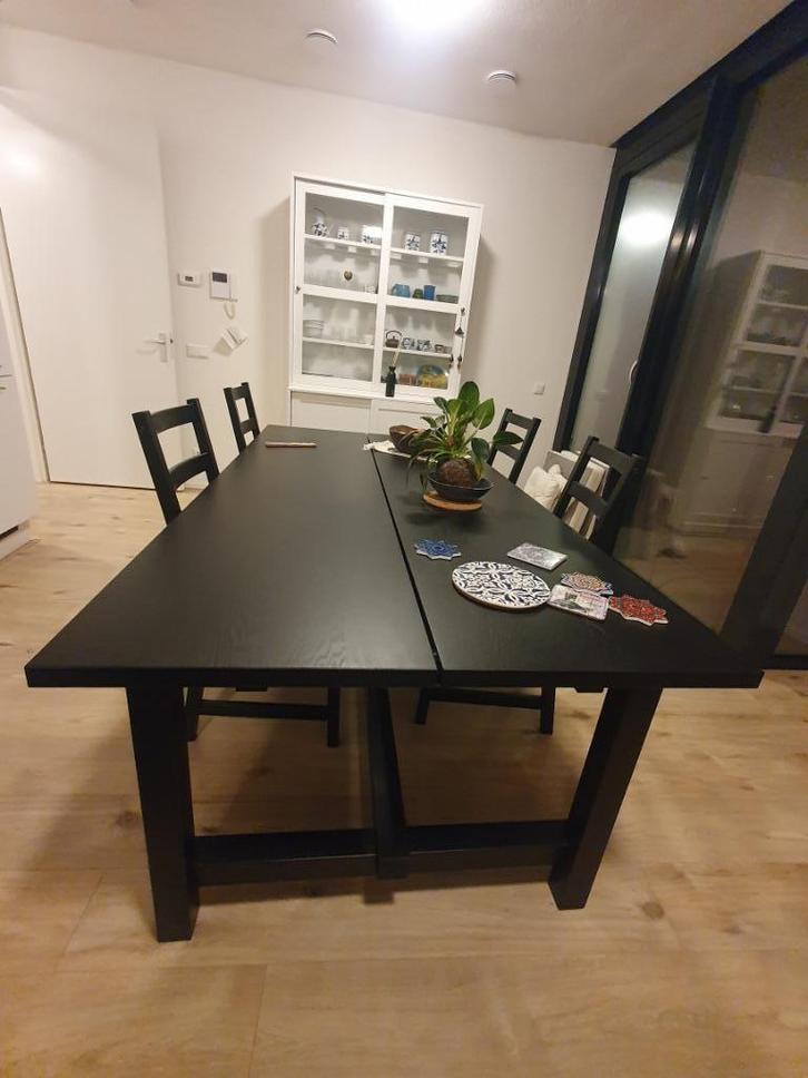 IKEA NORDVIKEN Brown/Black Extendable Kitchen Table, Huis en Inrichting, Tafels | Eettafels, Zo goed als nieuw, 100 tot 150 cm