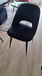 Velvet eetkamerstoel, Huis en Inrichting, Ophalen, Gebruikt, Zwart, Eén