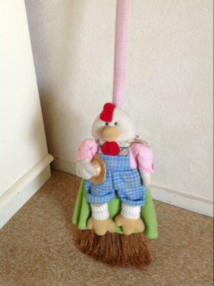 Zeldzame Sierbezem, bezem voor sier met haan, kip, Huis en Inrichting, Woonaccessoires | Overige, Zo goed als nieuw, Ophalen