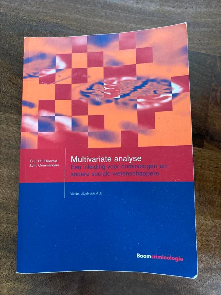 Multivariate analyse - Bijleveld, Commandeur, Boeken, Studieboeken en Cursussen, Gelezen, WO, Gamma, Ophalen of Verzenden
