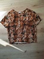 zara motief snake slangen print shirt M, Ophalen of Verzenden, Zo goed als nieuw, Bruin, Korte mouw