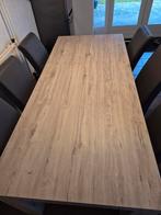Mooie houtlook eettafel, Ophalen, Gebruikt, 100 tot 150 cm, 200 cm of meer