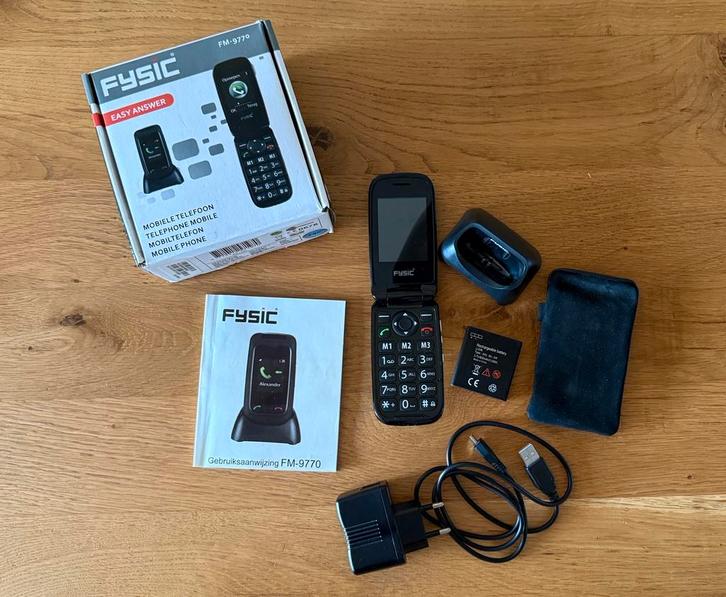 Senioren telefoon | Fysic FM-9770, Telecommunicatie, Mobiele telefoons | Overige merken, Zo goed als nieuw, Zonder abonnement