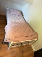 Eenpersoonsbed - Wit Houten Frame, Ophalen, Gebruikt, 90 cm, Eenpersoons