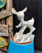Vintage kitsch Limoges beeldje Bambi hertje met goudkleur, Antiek en Kunst, Curiosa en Brocante, Ophalen of Verzenden