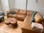 Leren bank (geschuurd leer) cognac van merk Urban Sofa, Ophalen, Gebruikt, Leer