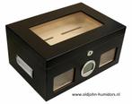 HUMIDOR DIGITAAL "BLACK WONDERFUL" 2 ETAGES 125 sigaren  h07, Verzenden, Nieuw, Tabaksdoos of Verpakking