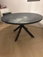 Zwarte Eettafel - 135cm Diameter, Huis en Inrichting, Tafels | Eettafels, Ophalen, Gebruikt, 100 tot 150 cm, Rond