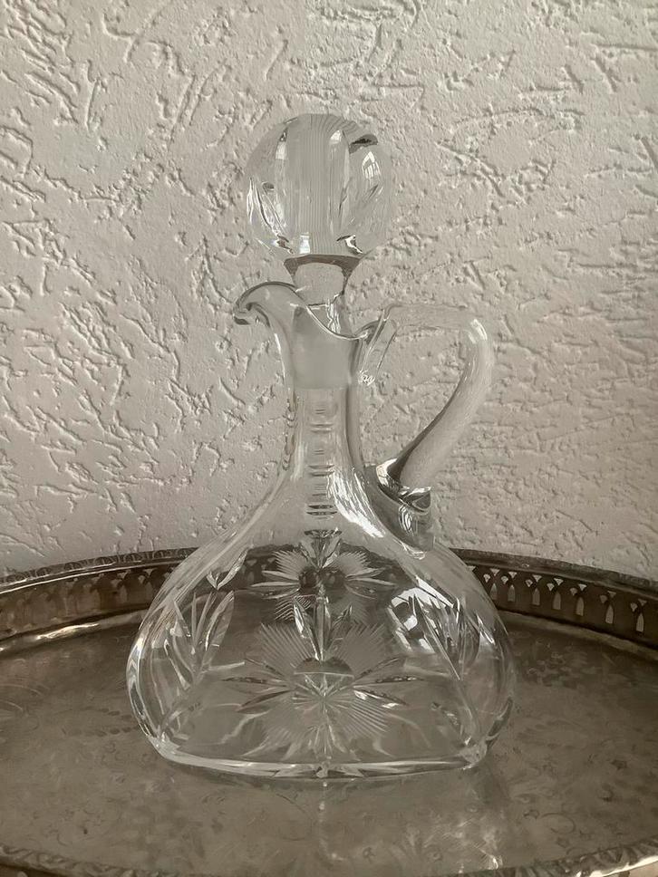Kristallen karaf met stop 27 cm., Antiek en Kunst, Antiek | Glas en Kristal, Ophalen of Verzenden