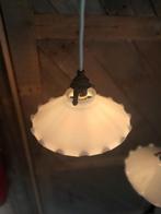 Opaline Melkglazen Hanglampen - B22 Fitting, Antiek, Gebruikt, Ophalen of Verzenden, Glas