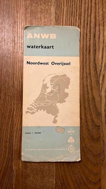 Oude Waterkaart Noordwest Overijssel (ANWB) 1973 beschikbaar voor biedingen