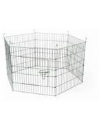 Puppy / Konijn Ren Zwart met deur, Dieren en Toebehoren, Ophalen of Verzenden, Zo goed als nieuw, 110 cm of meer, Minder dan 65 cm