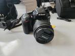 Nikon D3400 Zwart + AF-P DX 18-55mm VR, Audio, Tv en Foto, Fotocamera's Digitaal, Ophalen of Verzenden, Gebruikt, Nikon