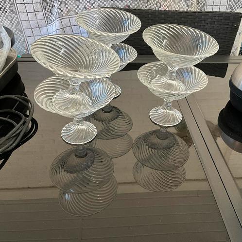 Ijscoupes 6 stuks, Verzamelen, Glas en Borrelglaasjes, Zo goed als nieuw, Ophalen of Verzenden