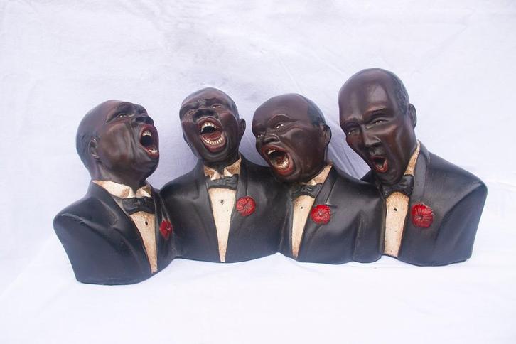 Vintage Beeld “Doo Wop”, US fifties vocal group, R&B, Antiek en Kunst, Kunst | Beelden en Houtsnijwerken, Ophalen of Verzenden