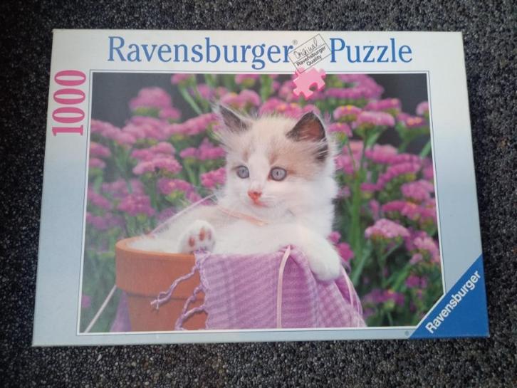 * Puzzel Ravensburger ‘Violetta Kitten’ 1000 stukjes *, Hobby en Vrije tijd, Denksport en Puzzels, Zo goed als nieuw, Legpuzzel