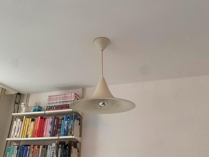 Vintage Hanglamp Heksenhoed, Huis en Inrichting, Lampen | Hanglampen, Gebruikt, Minder dan 50 cm, Metaal, Ophalen of Verzenden