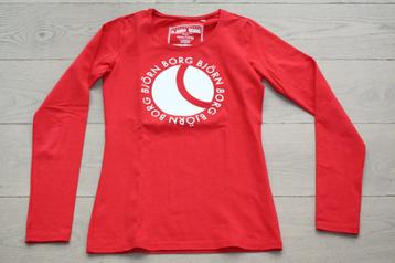 Nieuw: Rood shirt met lange mouwen van Björn Borg, maat S  beschikbaar voor biedingen