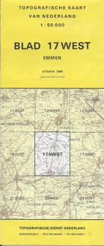 Pla956 plattegrond blad 17 west emmen 1988  -, Boeken, Atlassen en Landkaarten, Nederland, Ophalen of Verzenden, Zo goed als nieuw