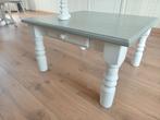 Mooie salontafel 80x77cm, grijs blad, witte poten, Ophalen, Gebruikt, 50 tot 100 cm, Vierkant